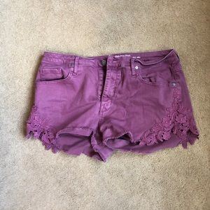 Target wine jean shorts